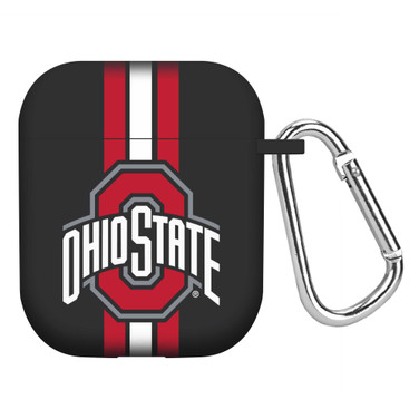 Image of Ohio State Buckeyes HD Compatible with Apple AirPods Gen 1 & 2 Case Cover - Stripes