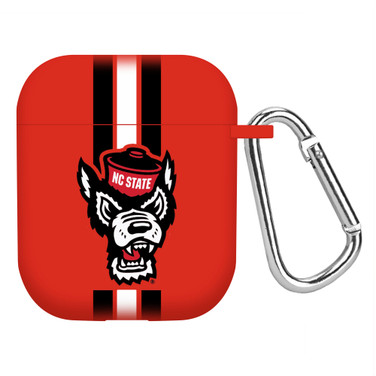 North Carolina State Wolfpack HD Compatible with Apple AirPods Gen 1 & 2 Case Cover - Stripes