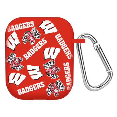 Image of Wisconsin Badgers HD Compatible with Apple AirPods Gen 1&2 Case Cover - Random