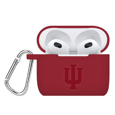 Indiana Hoosiers Engraved Silicone Compatible with Apple AirPods Gen 3 Case Cover (Crimson)