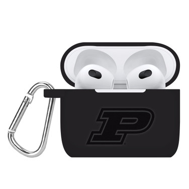 Purdue Boilermakers Engraved Silicone Compatible with Apple AirPods Gen 3 Case Cover (Black)