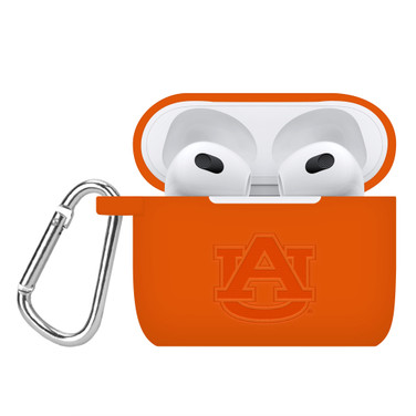 Auburn Tigers Engraved Silicone Compatible with Apple AirPods Gen 3 Case Cover (Orange)