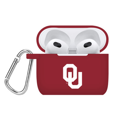 Oklahoma Sooners Silicone Case Cover Compatible with Apple AirPods Generation 3 Battery Case (Crimson)