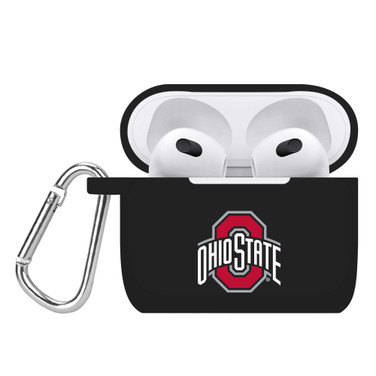 Image of Ohio State Buckeyes Silicone Case Cover Compatible with Apple AirPods Generation 3 Battery Case (Black)
