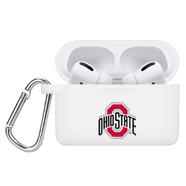 Ohio State Buckeyes Silicone Case Cover Compatible with Apple AirPods Pro Battery Case (White)