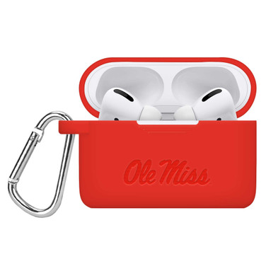 Image of Mississippi Ole Miss Rebels Engraved Compatible with Apple AirPods Pro Case Cover (Red)