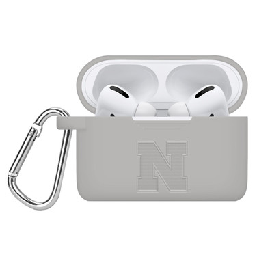 Nebraska Huskers Engraved Compatible with Apple AirPods Pro Case Cover (Gray)