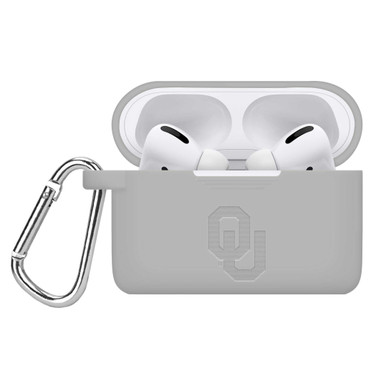 Image of Oklahoma Sooners Engraved Compatible with Apple AirPods Pro Case Cover (Gray)