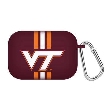 Image of Virginia Tech Hokies HD Compatible with Apple AirPods Pro Case Cover - Stripes