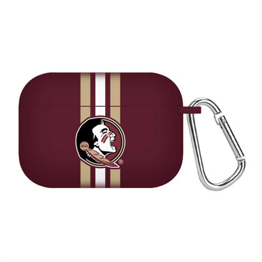 Image of Florida State Seminoles HD Compatible with Apple AirPods Pro Case Cover - Stripes