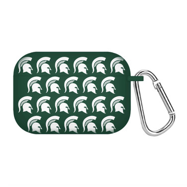 Image of Michigan State Spartans HD Compatible with Apple AirPods Pro Case Cover - Repeating