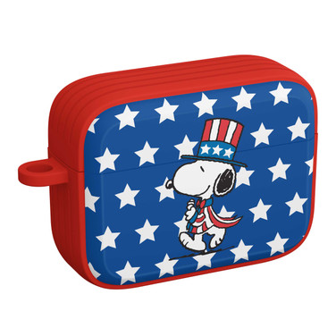 Image of Peanuts Patriotic HDX Case Cover Compatible with Apple AirPods Pro 1 & 2 (Stars & Stripes)