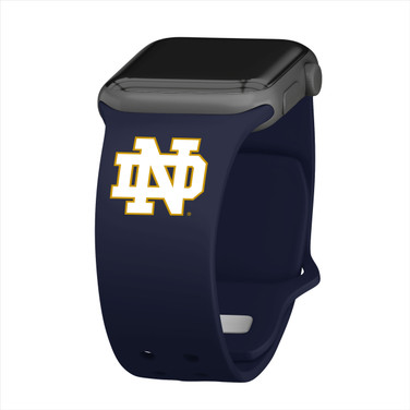 Notre Dame Fighting Irish Silicone Watch Band Compatible with Apple Watch - 38/40/41mm - Navy Blue