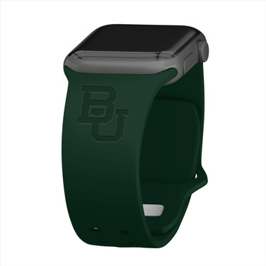 Baylor Bears Engraved Silicone Sport Compatible with Apple Watch Band - Green