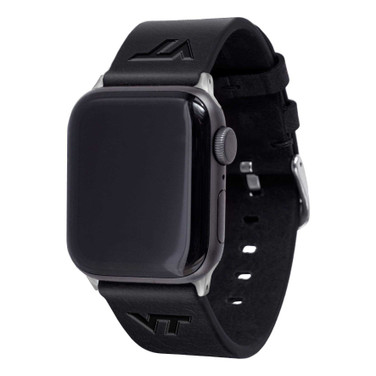 Image of Virginia Tech Hokies Leather Band Compatible with Apple Watch - Black