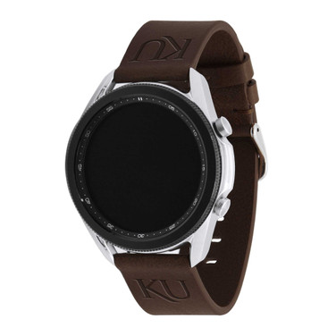 Image of Kansas Jayhawks Leather Quick Change Watch Band - Brown