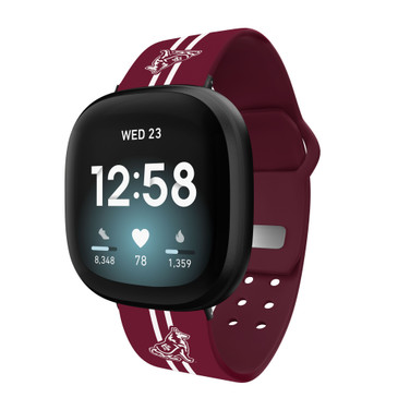 Texas A&M Aggies HD Watch Band Compatible with Fitbit Versa 3 and Sense - Stripes