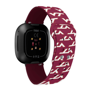 Image of Virginia Tech Hokies HD Watch Band Compatible with Fitbit Versa 3 and Sense - Repeating
