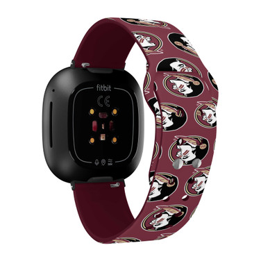 Image of Florida State Seminoles HD Watch Band Compatible with Fitbit Versa 3 and Sense - Repeating