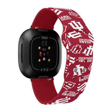 Image of Indiana Hoosiers HD Watch Band Compatible with Fitbit Versa 3 and Sense - Random Pattern