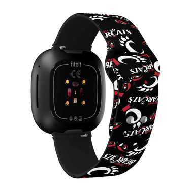 Image of Cincinnati Bearcats HD Watch Band Compatible with Fitbit Versa 3 and Sense - Random Pattern