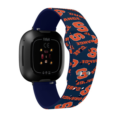 Syracuse Orange HD Watch Band Compatible with Fitbit Versa 3 and Sense - Random Pattern