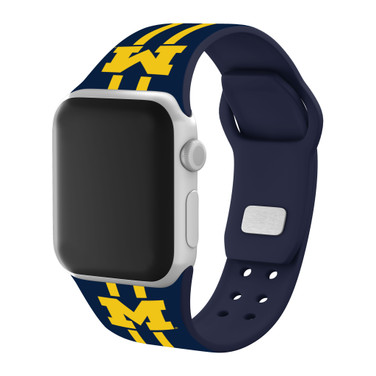Michigan Wolverines HD Watch Band Compatible with Apple Watch - Stripes