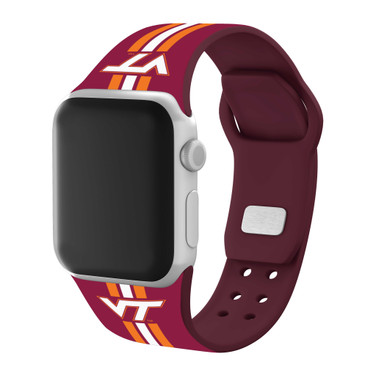 Image of Virginia Tech Hokies HD Watch Band Compatible with Apple Watch - Stripes
