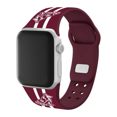 Image of Texas A&M Aggies HD Watch Band Compatible with Apple Watch - Stripes