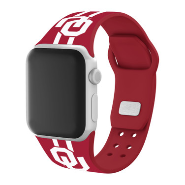 Oklahoma Sooners HD Compatible with Apple Watch Band - Stripes