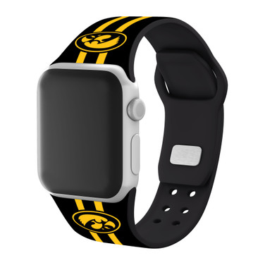 Iowa Hawkeyes HD Watch Band Compatible with Apple Watch - Stripes