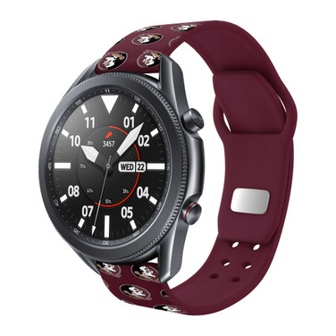 Image of Florida State Seminoles HD Watch Band Compatible with Samsung Galaxy Watch - Repeating
