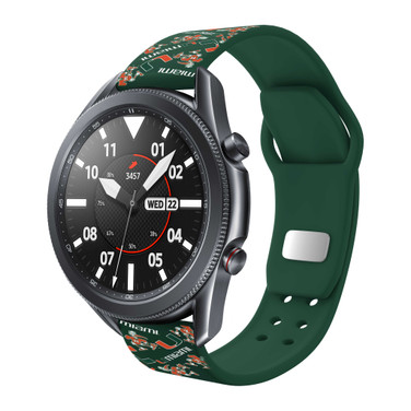 Image of Miami Hurricanes HD Watch Band Compatible with Samsung Galaxy Watch - Random Pattern