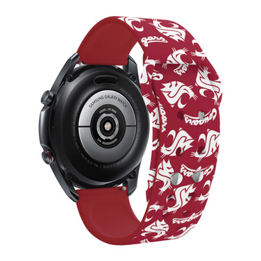 Image of Washington State Cougars HD Watch Band Compatible with Samsung Galaxy Watch - Random Pattern