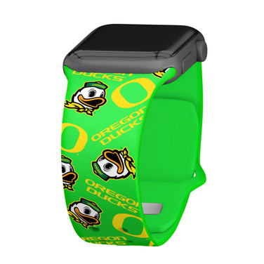 Image of Oregon Ducks HD Watch Band Compatible with Apple Watch - Random Pattern