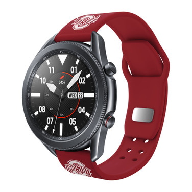 Ohio State Buckeyes Silicone Watch Band Compatible with Samsung & More - Crimson