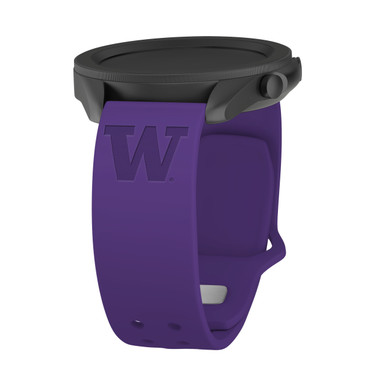 Washington Huskies Engraved Silicone Sport Quick Change Watch Band - Purple