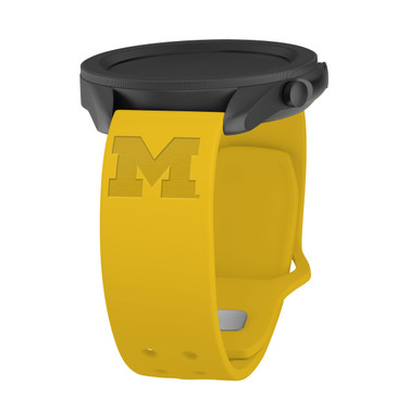 Michigan Wolverines Engraved Silicone Sport Quick Change Watch Band - Yellow