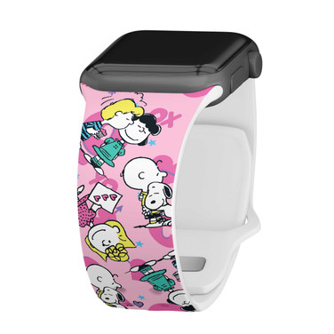 Image of Peanuts Valentines XO HD Watch Band Compatible with Apple Watch