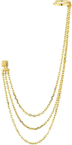 Image of Ania Haie Gold-Plated Draping Swing Ear Cuff