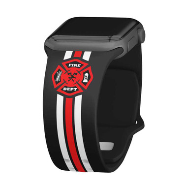 Image of AFFINITY BANDS FireFighter First Responder HD Watch Band Compatible with Apple Watch First Responders Fire Department