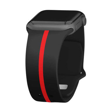 Image of AFFINITY BANDS FireFighter First Responder HD Watch Band Compatible with Apple Watch First Responders Style 3