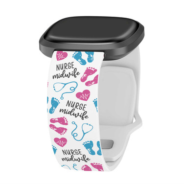 Image of Nursing HD Watch Band Compatible with Fitbit Versa 3 and Sense First Responders 13