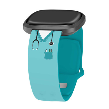 Image of Nursing HD Watch Band Compatible with Fitbit Versa 3 and Sense First Responders 7