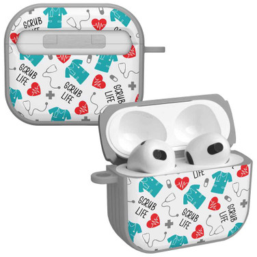 Image of Nursing HDX Compatible with Apple AirPods Gen 3 Case Cover (Scrub Life)