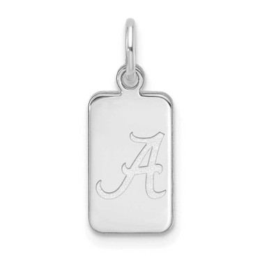 Image of Sterling Silver Rhodium-plated LogoArt University of Alabama Tag Pendant