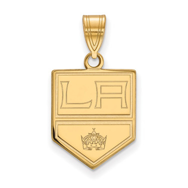 14k Yellow Gold NHL LogoArt Los Angeles Kings Medium Pendant