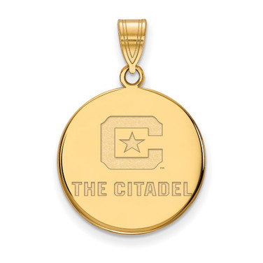 14k Yellow Gold LogoArt The Citadel C With Star Large Pendant
