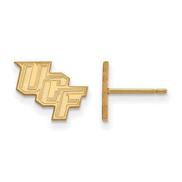 Image of 10k Yellow Gold LogoArt University of Central Florida U-C-F Extra Small Post Earrings