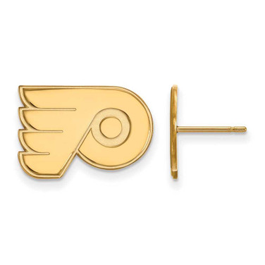 Image of 14k Yellow Gold NHL LogoArt Philadelphia Flyers Small Post Earrings